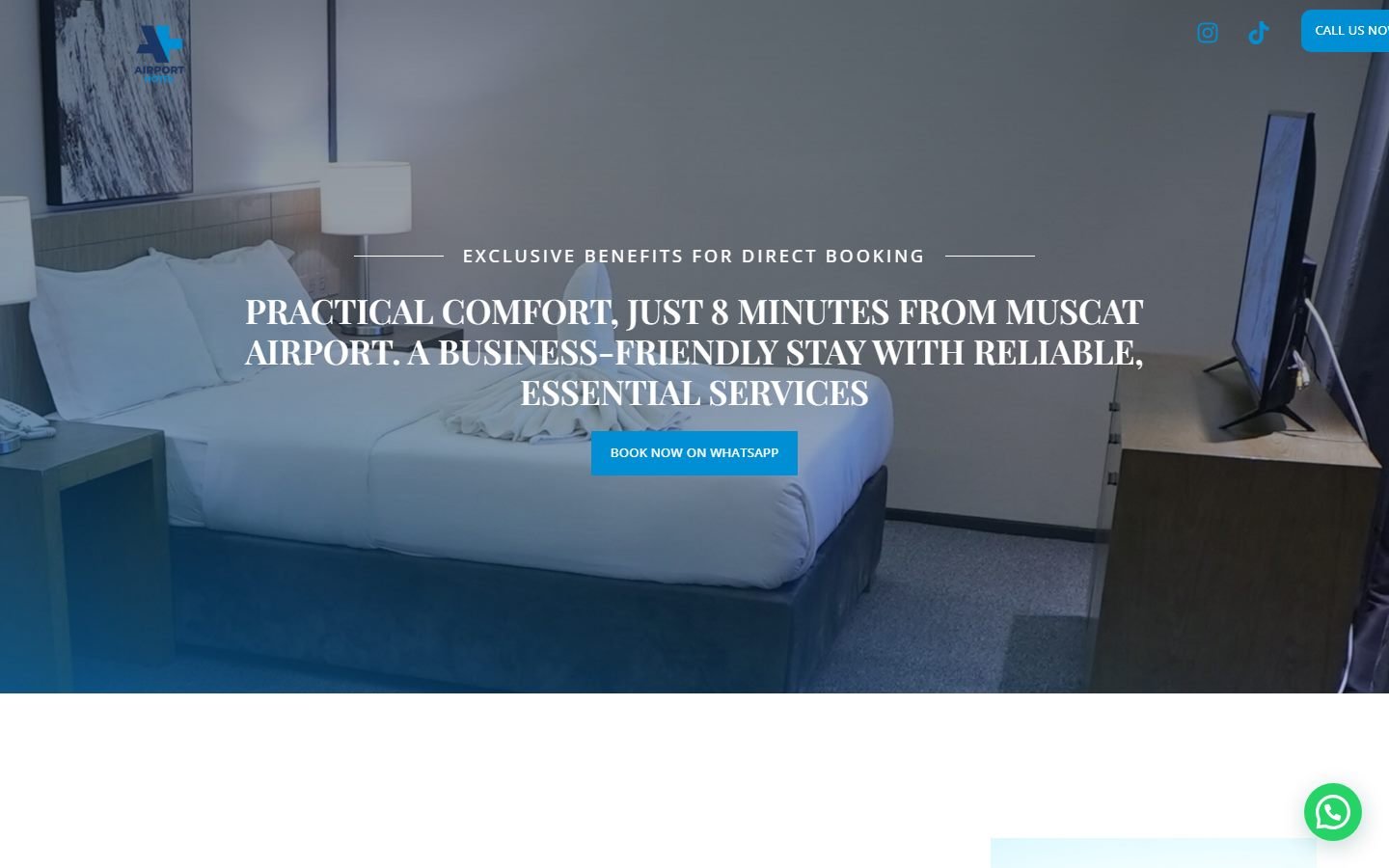 Airport Hotel website screenshot