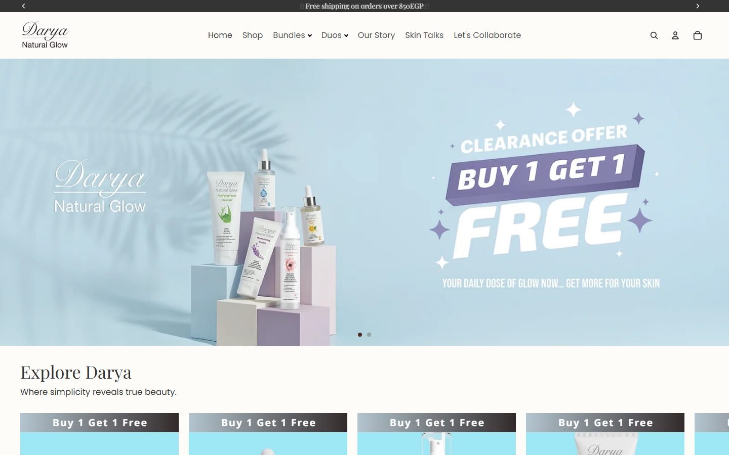 DARYA website screenshot