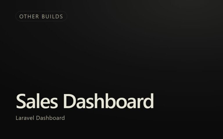 Sales Dashboard