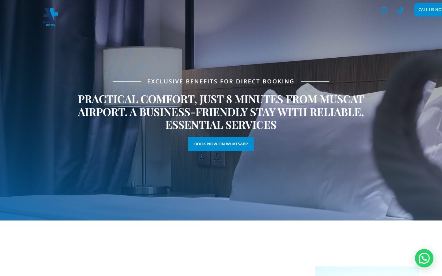 Airport Hotel website screenshot