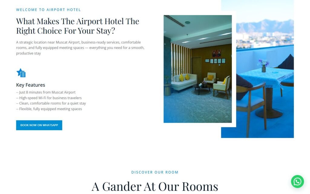 Airport Hotel, Home page, part 2 of 7