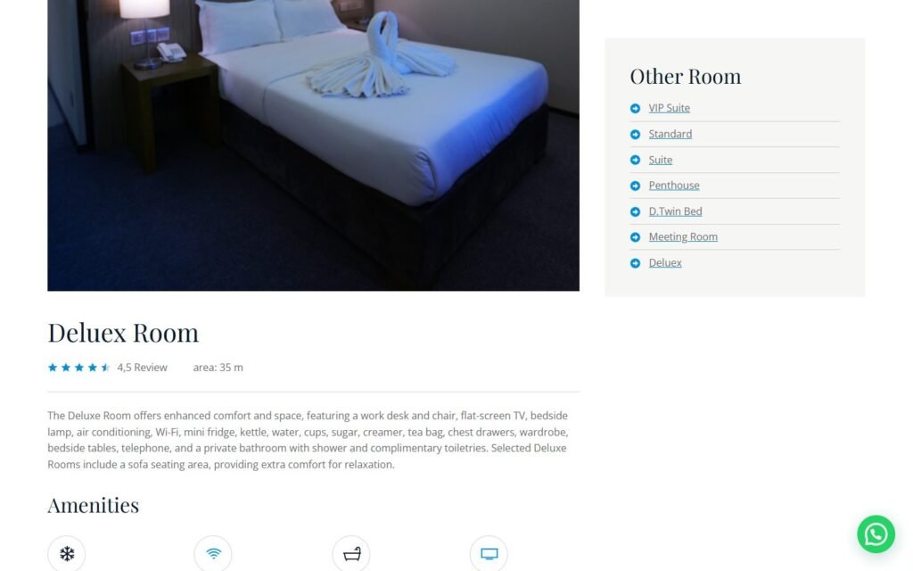 Airport Hotel, Room page, part 2 of 4