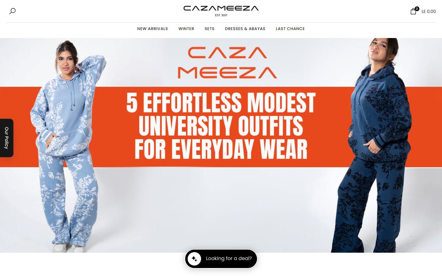 Cazameeza website screenshot