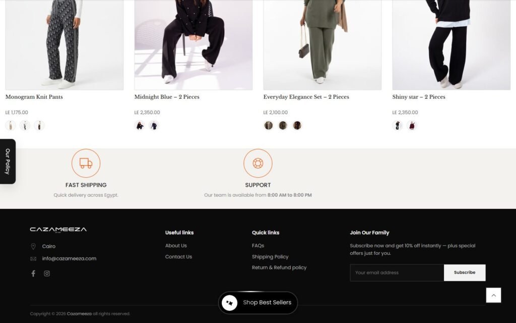 Cazameeza, Home page, part 5 of 5