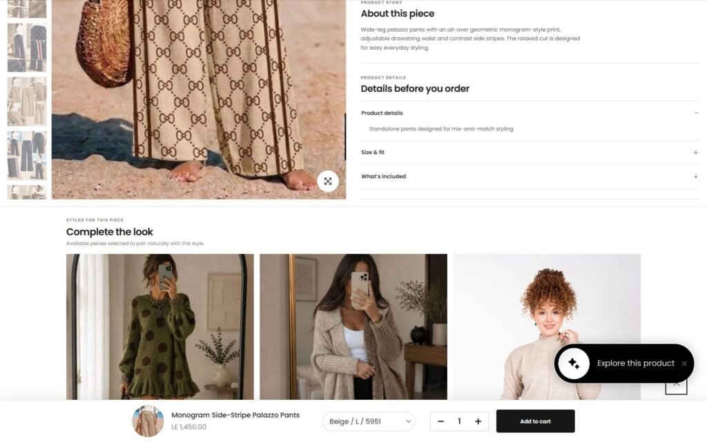 Cazameeza, Product page, part 2 of 4