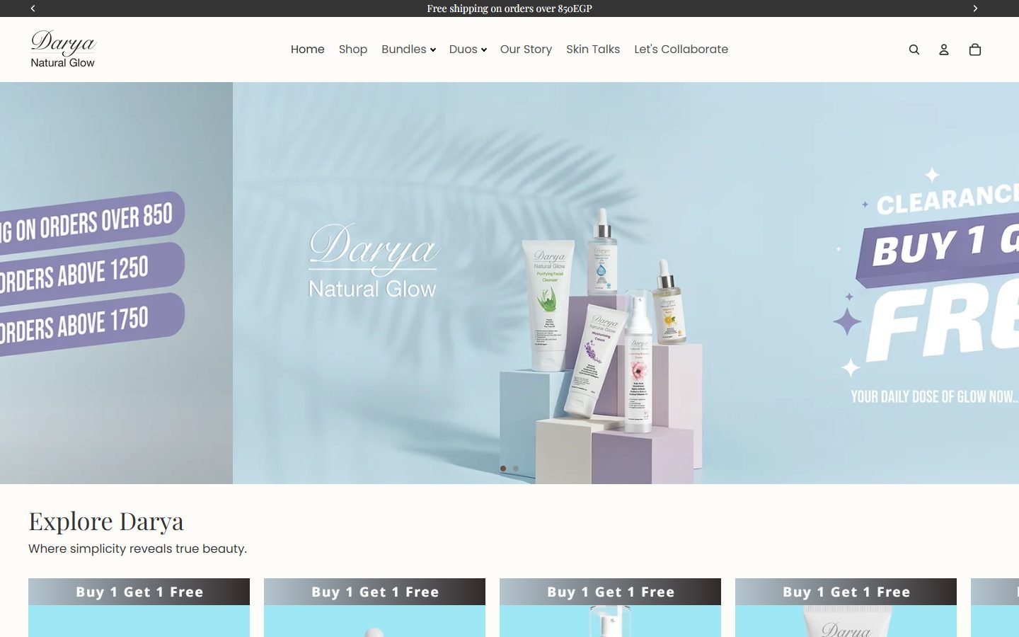 DARYA website screenshot