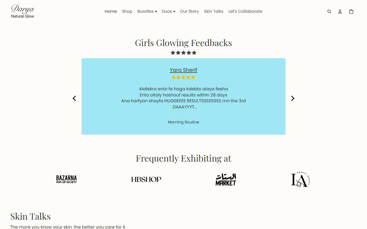 DARYA website screenshot