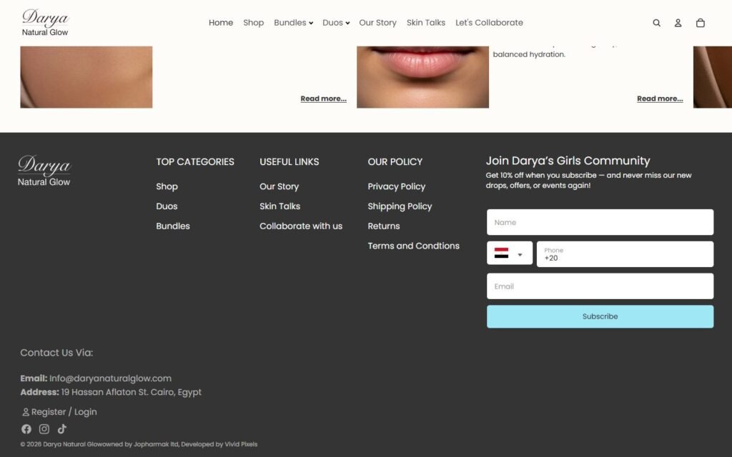 DARYA, Home page, part 8 of 8