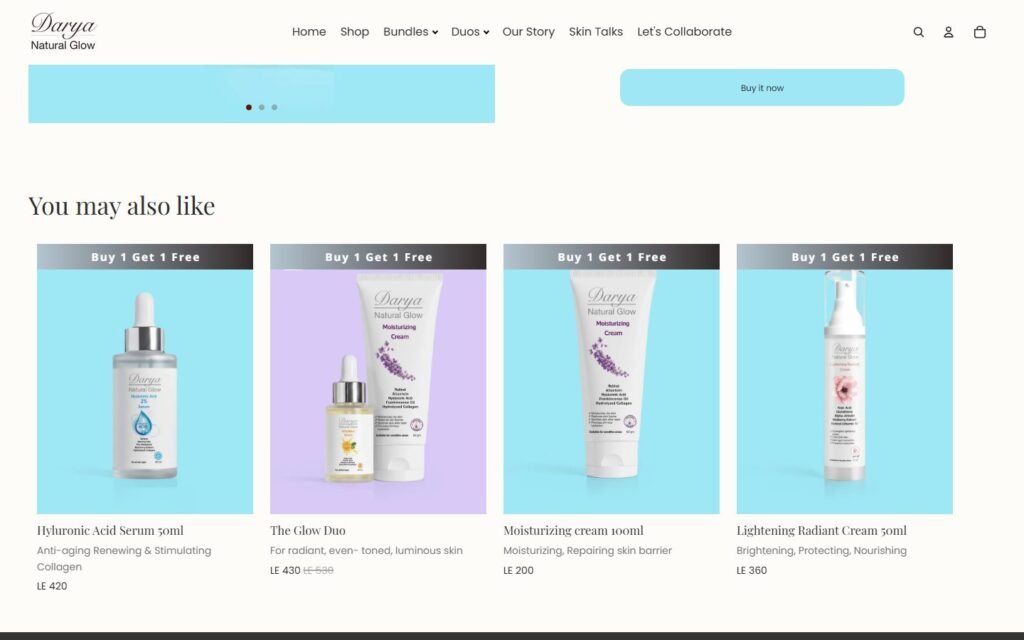 DARYA, Product page, part 2 of 3