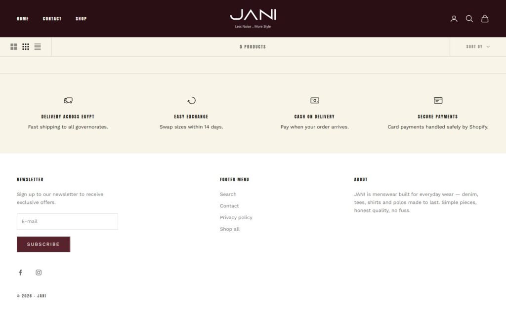 Jani Store, Collection page, part 3 of 3