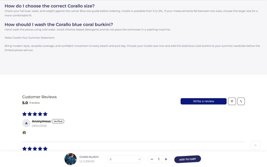 Lamar Blue, Product page, part 4 of 6
