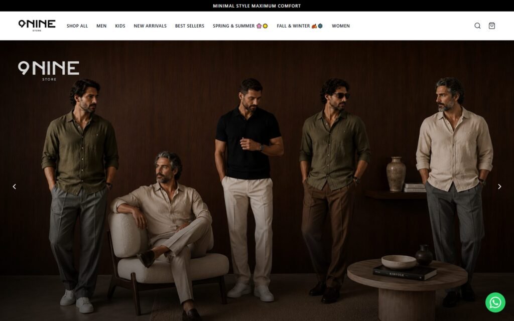9-Nine Store, Home page, part 1 of 4