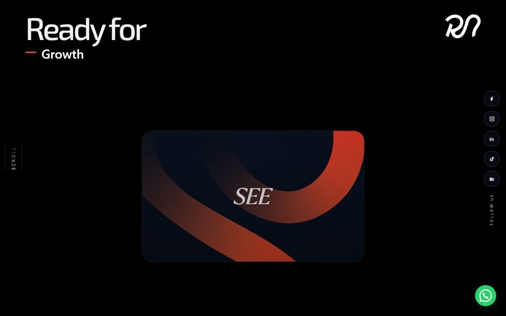 RUN Agency, Home page, part 1 of 5