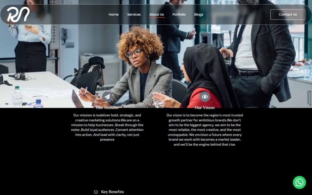 RUN Agency, About page, part 3 of 6