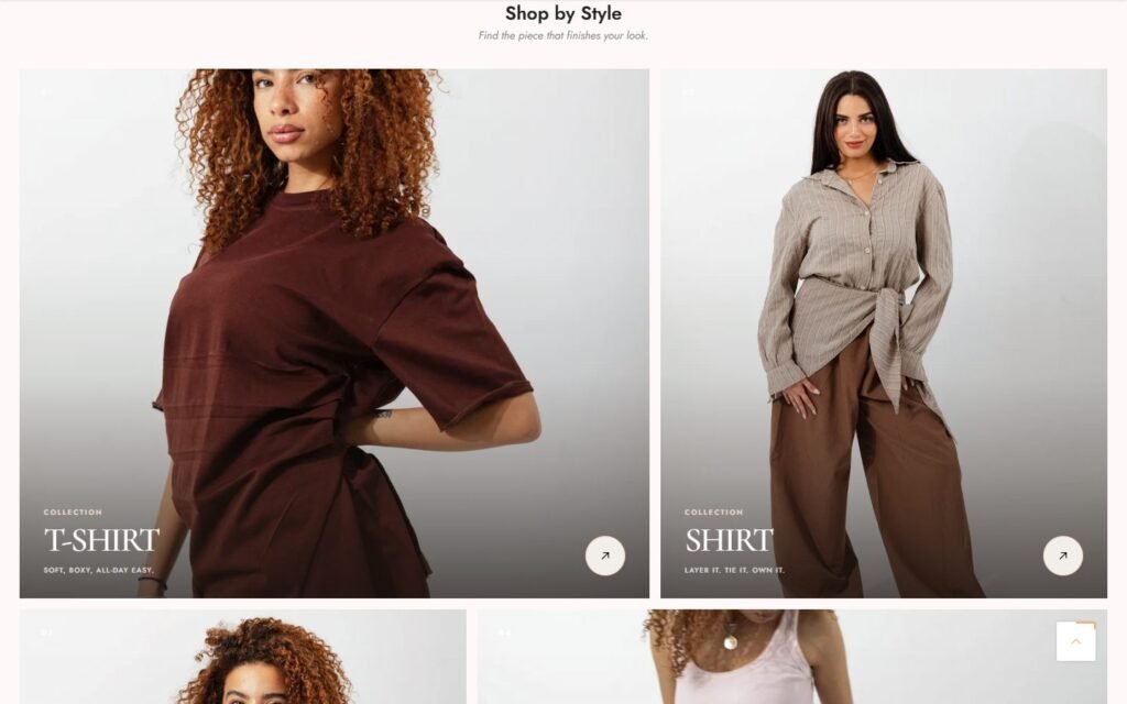 Tryout Fit, Home page, part 2 of 7