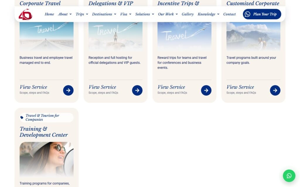 4D Dimensions Travel, Solutions page, part 4 of 5
