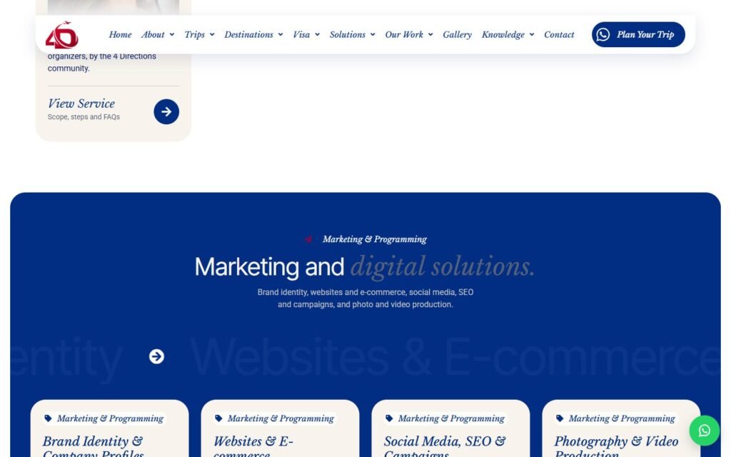 4D Dimensions Travel, Solutions page, part 5 of 5