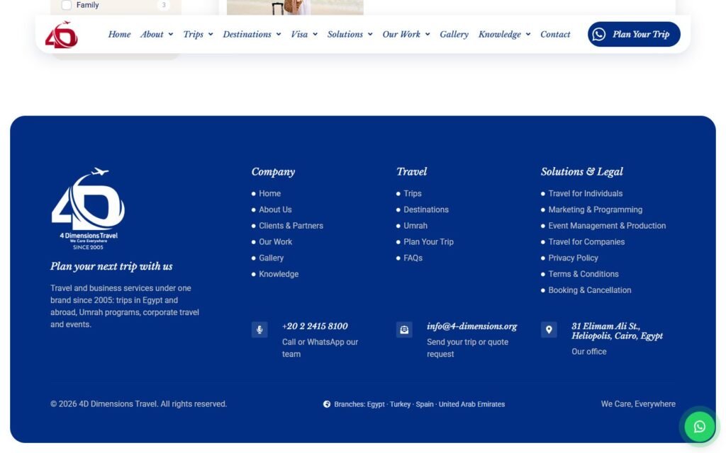 4D Dimensions Travel, Trips page, part 4 of 4