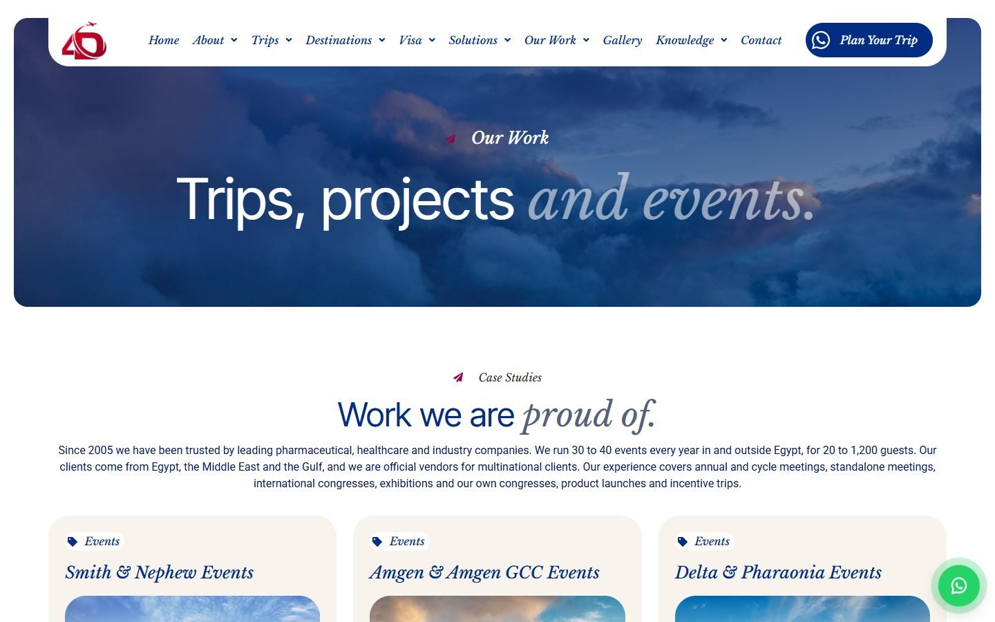 4D Dimensions Travel website screenshot