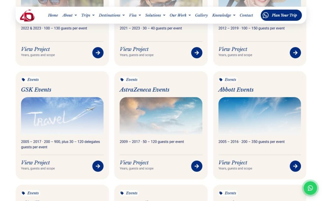 4D Dimensions Travel, Our work page, part 4 of 4